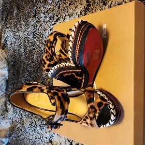 Almost new red bottom espadrilles size 36